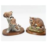 Homco Masterpiece Raccoons (2)