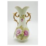 Lefton Pink Rose Vase ~ As Is Repaired