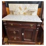 Eastlake Victorian Walnut Washstand