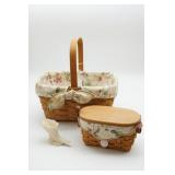 (2) Longaberger Baskets & Lenox Horn of Plenty