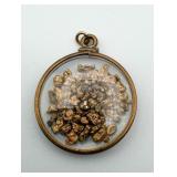 Brass Locket w/Brass Flakes