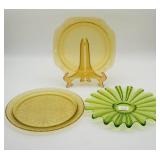 Federal Glass Co. Serving Plate Green, Federal