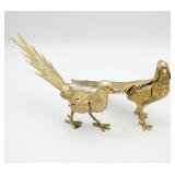 Pair of Brass Pheasant Figurines
