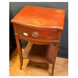 Mahogany Bow Front Nightstand