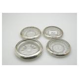 (4) Sterling Silver Coasters