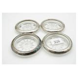 (4) Silver Plate Coasters