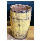 Mustard Painted Wooden Barrel