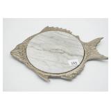 Fish Serving Platter w/Marble Center