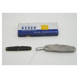(2) Pocket Knives and Fever Thermometer in Box