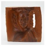 MCM Wood Carving of Female Face