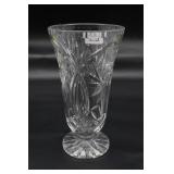 Vintage Cut Crystal Vase Pinwheel Pattern