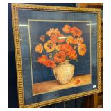 Poppies and Indigo Framed Print