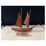 Handcrafted Wooden Sailboat