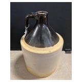 Two Tone Stoneware Moonshine Jug