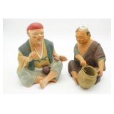 Japanese Hakata Uraski Figures (One Repaired)
