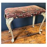Antique Cast Iron Leg Vanity Bench