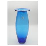 Blenko Cobalt Blue Art Glass Vase