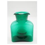 Blenko Emerald Double Spout Water Bottle