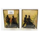Silhouette Pictures Reverse Painted Glass (2)