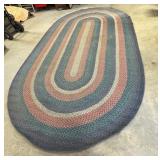 Large Braided oval Rug 166" x 90.5"