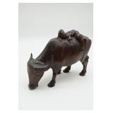 Chinese Hand Carved Wood Sculpture Boy Riding