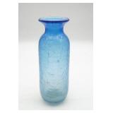 Blue Crackle Glass Decanter MCM