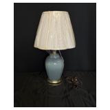 Blue Ceramic Ginger Jar Shape Lamp