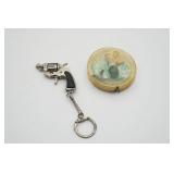Vintage Key Chain Cap Gun & Mermaid Topless