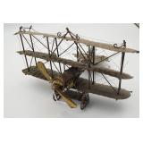 Industrial Style Metal Airplane Sculpture