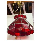 Red Tiffany Style Hanging Lamp