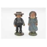 Cast Iron Amish Man and Woman