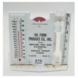 VA Fork Produce Co. Rain Gauge & Thermometer