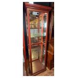 Cherry Finish Curio Cabinet