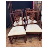 6 Mahogany Chippendale Style Chairs