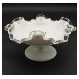 Fenton Silver Crest Footed Compote