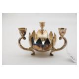 Silver Plated Lotus Flower Centerpiece
