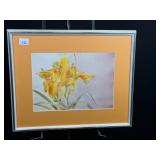 Original Watercolor Yellow Daylilies