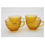 Sandwich Glass Desert Gold Cups(4)