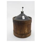 Antique Primitive Wood Jacketed Kerosene Jug