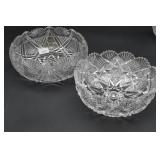 (2) American Brilliant Period Style Cut Glass Bowl