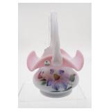 Fenton Blue Burmese Purple Passion Flowers