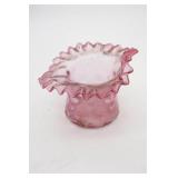Fenton Cranberry Glass Top Hat Vase
