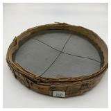 Antique Grain Seive Round Wood