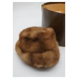 Brown Milk Fur Beret Style Hat