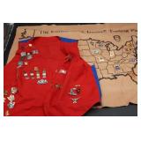 US Jaycees Trading Pin Collection with Map &