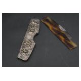 Silver Plated Comb with Sheath