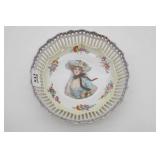 German Porcelain Reticulated Bowl
