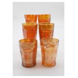 Fenton Marigold Carnival Glass Water Tumblers (6)