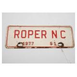 1977 Roper NC Town Tag #51