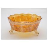 Fenton Marigold Carnival Glass Footed Bowl